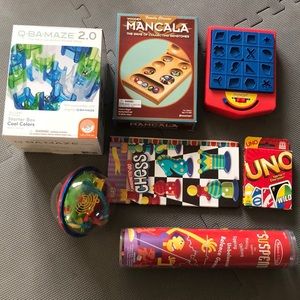 games Suspend, maze ball, chess, UNO, Mancala